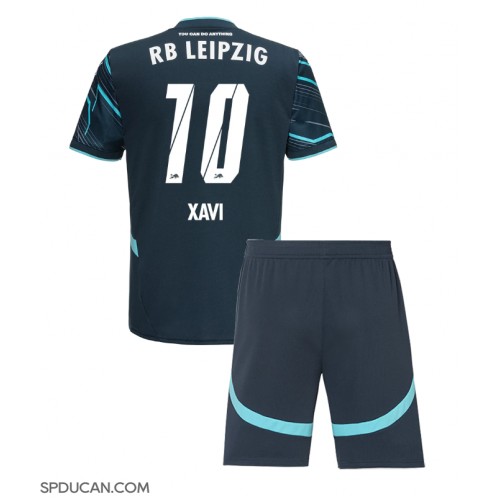 Dječji Nogometni Dres RB Leipzig Xavi Simons #10 Rezervni 2024-25 Kratak Rukav (+ Kratke hlače)